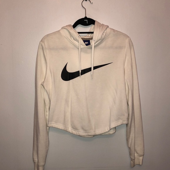 Nike Tops - White Nike Crop Hoodie